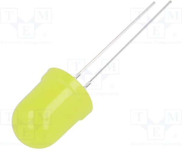 OSY5LUA1K4A, LED; 10mm; yellow; 30?45mcd; 180°; Front: convex; 1.8?2.6V