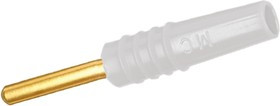 22.2609-29, White Male Test Plug, 2mm Connector, Solder Termination, 10A, 30 V, 60V dc, Gold Plating 22.2609-29, White Male Test Plug, 2mm Connector, Solder Termination, 10A, 30 V, 60V dc, Gold Plating