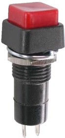 PBS-12B red, Кнопка без фиксации OFF-(ON) (1A 250VAC), красная (SPA-103B1) (PSW1)