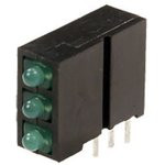 L-2060NA/3GD, 3 светодиода в корпусе зеленых 70° d=1.8мм 10мКд 565нМ