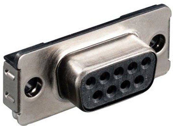 494138, 9 Way Right Angle SMT D-sub Connector Socket, 2.775mm Pitch, with Screw