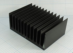 Охладитель (радиатор охлаждения) 100x140x 57, тип F39, аллюминий, BLA295-100, черный