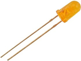 GNL-5013ET-E, Светодиод оранжевый 20° d=5мм 60мКд 635нМ (Orange) (Линза оранжевая прозрачная)