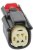 334724001, 33472 4 Way Nylon Crimp Terminal Housing, Black