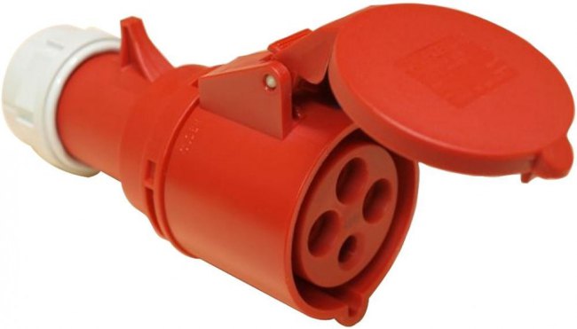Кабельная розетка 16А 380V 3P+E IP44 214-6 Кабельная розетка 16А 380V 3P+E IP44 214-6