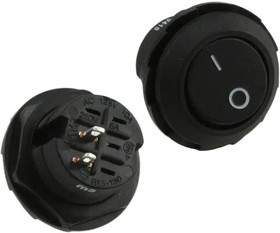 GRB130A05BB2, Rocker Switches On-Off Rocker Black I/O