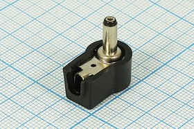 Разъем питания DC вилка, D3.8 d1.0 L9.5, 2C, на кабель, пластик хвост, угловой, WTN-27-1142A\WUN TAIX\Y