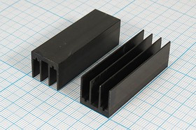 Охладитель (радиатор охлаждения) 50x 17x 16, тип F07, аллюминий, HS213-50, черный