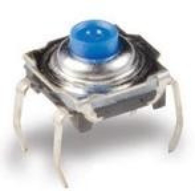 KSA0V431 LFTR, Switch Tactile N.O. SPST Round Button PC Pins 0.01A 32VDC 0.2VA 1000000Cycles 3N Bracket Mount/Through Hole Bulk