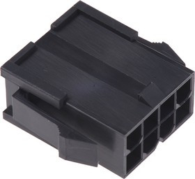 46999-0296, Mini-Fit Jr Male Connector Housing, 4.2mm Pitch, 8 Way, 2 Row