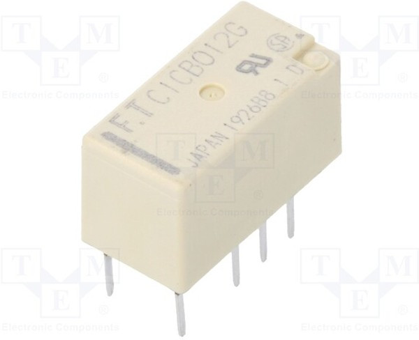 FTR-C1CB012G, Реле: электромагнитное, DPDT, Uобмотки: 12ВDC, 0,3A/125ВAC, 2А FTR-C1CB012G, Реле: электромагнитное, DPDT, Uобмотки: 12ВDC, 0,3A/125ВAC, 2А