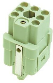 09120073101, Heavy Duty Power Connectors HAN Q FEM INST CRIMP TERM 7C+PE