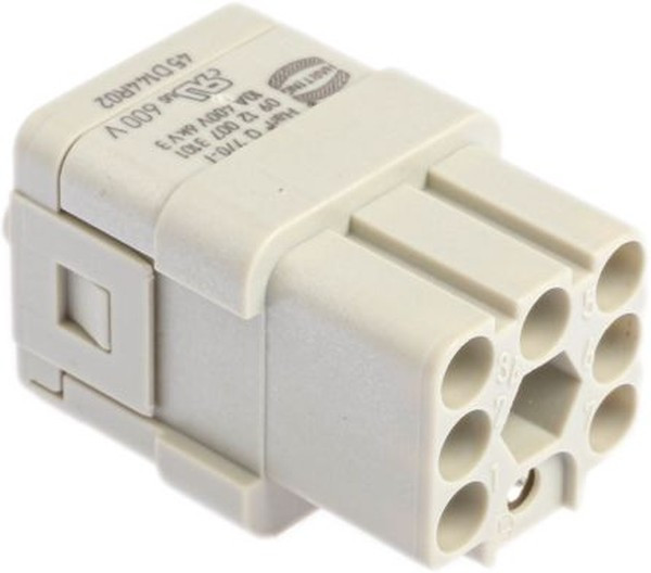09120073101, Heavy Duty Power Connectors HAN Q FEM INST CRIMP TERM 7C+PE