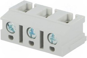TB-7.5-P-3P/GY, Зажимная рейка для печатных плат, угловой 90°, 7,5мм, на PCB