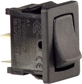 MP004405, Клавишный переключатель, SPST, Без Подсветки, Панель, Черный