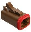 AT06-4S-BRN, Automotive Connectors A SERIES-AT-CONNECTORS