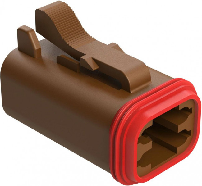 AT06-4S-BRN, Automotive Connectors A SERIES-AT-CONNECTORS