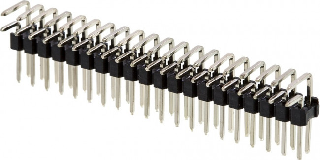 PLD-40R, тип2 вилка штыревая 2.54мм 2x20 угл. 13x8мм (L-KLS1-207-2-40-R1)