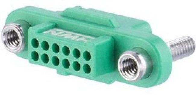 G125-2241296F3, Корпус разъема, Black / Green, G125, Гнездо, 12 вывод(-ов), 1.25 мм, G125 Series Contacts