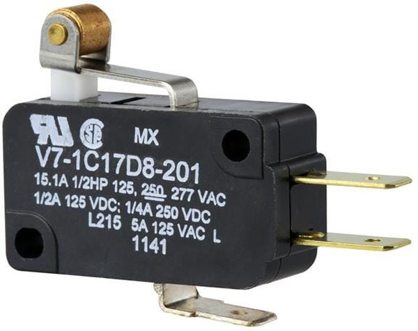 V7-1C17D8-201, 15 A @ 277 VAC Roller Lever Actutor V7-1C17D8-201, 15 A @ 277 VAC Roller Lever Actutor