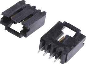 5-103735-3, AMPMODU MTE Series Straight Through Hole PCB Header, 4 Contact(s), 2.54mm Pitch, 1 Row(s), Shrouded