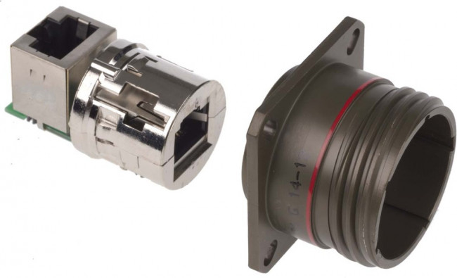 RJFTV21RAG, Modular Connectors / Ethernet Connectors THRD SQ FLANGE REC R/A RJ45 GREEN