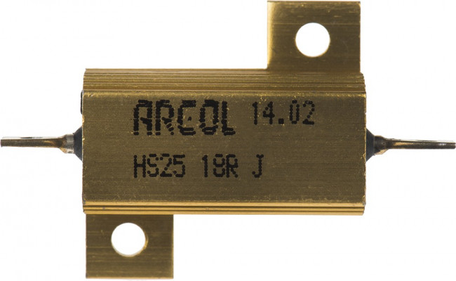 HS25 18R J, 18 25W Wire Wound Chassis Mount Resistor HS25 18R J ±5%