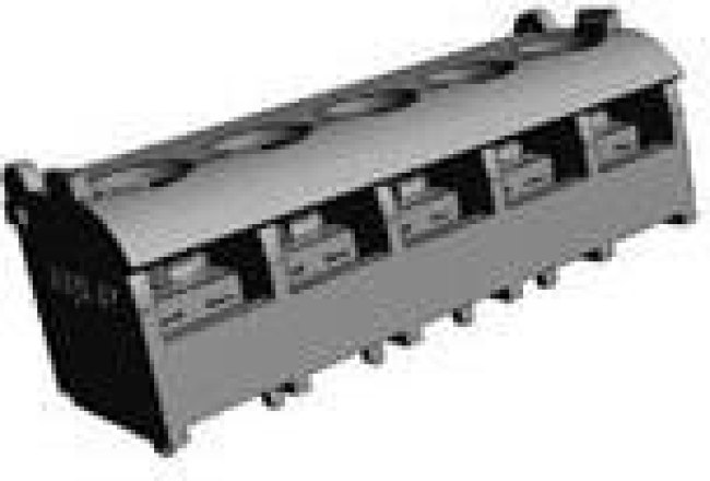 1546927-5, Barrier Terminal Blocks 5P .325 TRI-BARRIER W/COVER