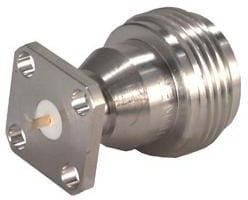 23_N-50-0-16/133_NE, RF Connectors / Coaxial Connectors N straight flange receptacle jack(f)
