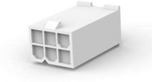 1586017-6, Conn Housing PL 6 POS 4.2mm Crimp ST Cable Mount Natural Bag