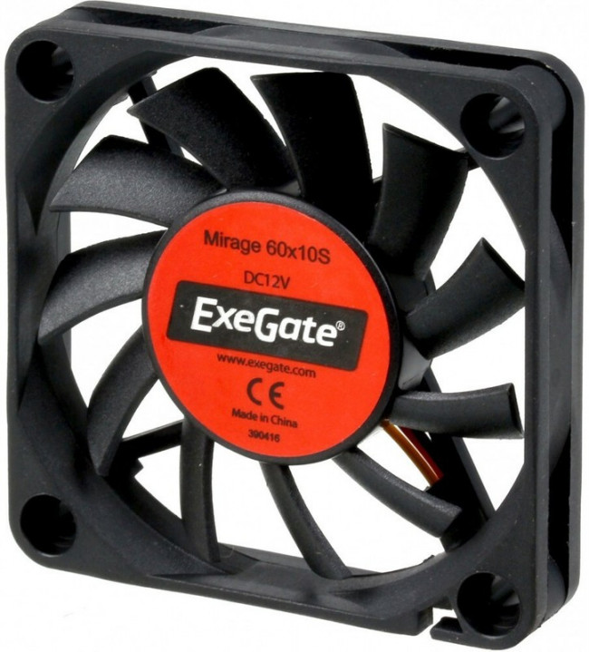 Exegate EX281212RUS Вентилятор ExeGate Mirage-S 60x60x15 подшипник скольжения, 3500 RPM, 26dB, 3pin Exegate EX281212RUS Вентилятор ExeGate Mirage-S 60x60x15 подшипник скольжения, 3500 RPM, 26dB, 3pin
