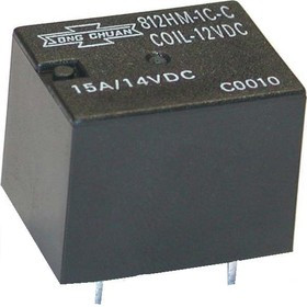 812HM-1C-C 12VDC, Реле 1 переключ. 12VDC, 15A/14VDC SPDT