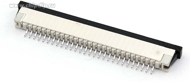 Разъем FPC Half Coverage Bottom Contact 1.0K-BX-28PWB 28 pin высота 2мм шаг 1мм
