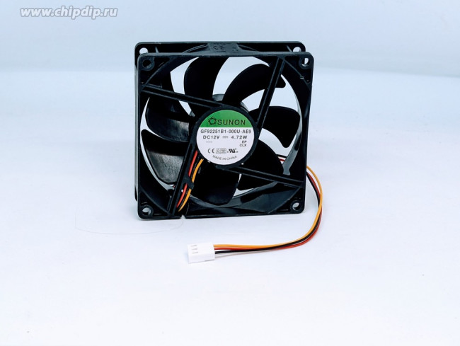 Вентилятор SUNON GF92251B1-000U-AE9 DC 12V 4.72W 92x25 3 pin Вентилятор SUNON GF92251B1-000U-AE9 DC 12V 4.72W 92x25 3 pin