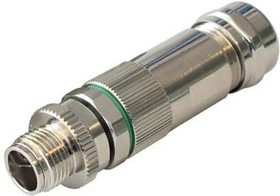 PXMBNI12FIM08XSCPG9, Разъем Кабеля, Buccaneer M12 X Coding Series, M12, Male, 8 Positions, Штырь для