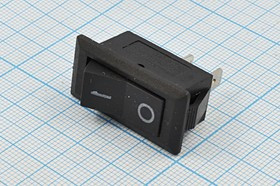 Переключатель клавишный, контакты 2T, 15А, ON-OFF, подсветка черная/черная, KCD3-101-8 Переключатель клавишный, контакты 2T, 15А, ON-OFF, подсветка черная/черная, KCD3-101-8