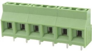 DG950-9.5-02P-14-00A(H), (DG950-9.5-02P-14-00ZH), Винтовой клеммный блок c рельефной обоймой, 2 контакта. Серия DG950-9.5