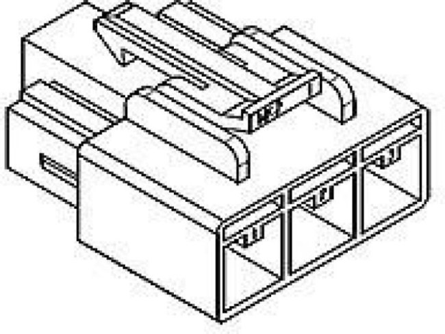 351510319, Conn Housing PL 3 POS 7.3mm Crimp ST Panel Mount Natural Bag