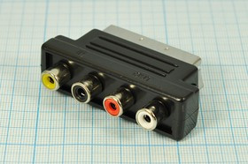 Штекер СКАРТ-гнездо 4RCA; 530 шт СКАРТ-гн 4RCA\\\\