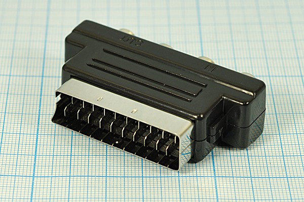 Штекер СКАРТ-гнездо 4RCA; 530 шт СКАРТ-гн 4RCA\\\\