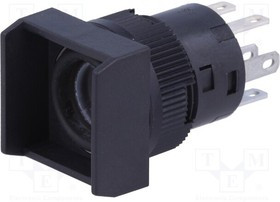 YB25WSKW01, Pushbutton Switches ON(ON) SQ BUSH MNT SWTCH BODY ONLY IP65