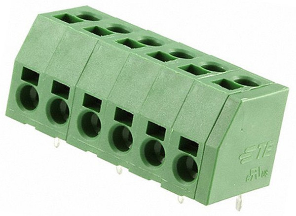 1-2834014-6, Fixed Terminal Blocks 6POS 5.0MM DES CONN.