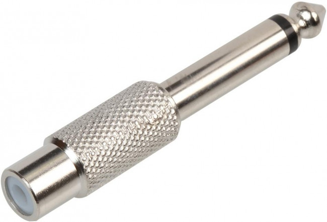 PSG08573, Переходник разъема, RCA / Phono, 1 вывод(-ов), Гнездо, Моно - 6.35мм, 1 вывод(-ов), Штекер