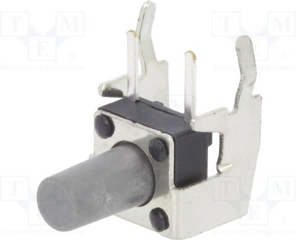 PTS645VH832 LFS, IP40 Grey Button Tactile Switch, SPST 50 mA 3.5 (Dia.)mm Through Hole