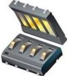 70ADJ-4-FL0, Battery Contacts 4 Position Female SMD