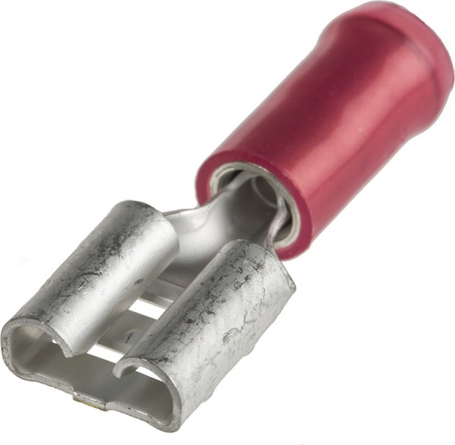 9-160583-2, PIDG FASTON .250 Red Insulated Female Spade Connector, Receptacle, 6.35 x 0.81mm Tab Size, 0.3mm² to 9-160583-2, PIDG FASTON .250 Red Insulated Female Spade Connector, Receptacle, 6.35 x 0.81mm Tab Size, 0.3mm² to