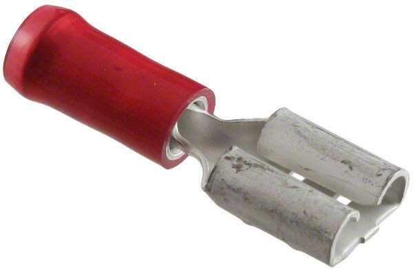 9-160583-2, PIDG FASTON .250 Red Insulated Female Spade Connector, Receptacle, 6.35 x 0.81mm Tab Size, 0.3mm² to 9-160583-2, PIDG FASTON .250 Red Insulated Female Spade Connector, Receptacle, 6.35 x 0.81mm Tab Size, 0.3mm² to