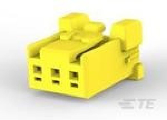 3-1747066-3, Conn Housing PL 3 POS 2.5mm Crimp ST Cable Mount Yellow Bag
