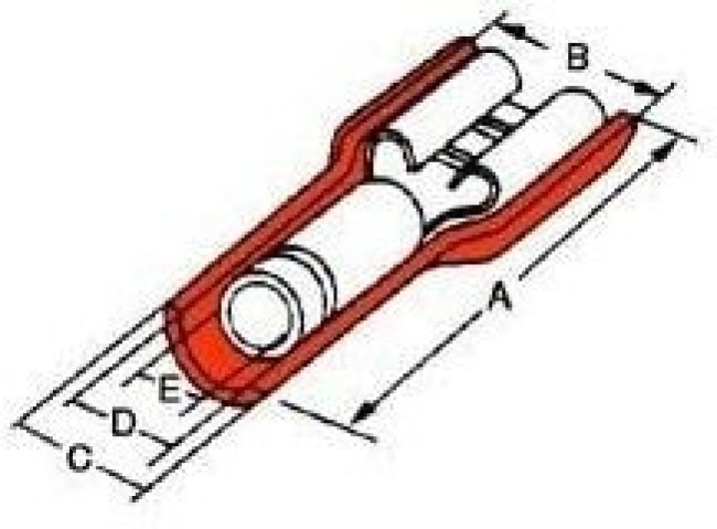 19002-0007, Terminals QUICK DISCONNECT female 22-18 AWG