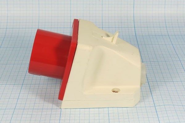 Разъем питания AC вилка, 3P+E, 80 B, 16 A, на блок, угловой, IP67, HTN514